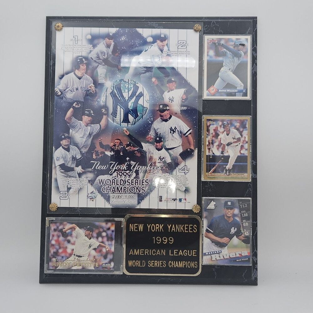 1999 Yankees World Series Champions Plaque 15x12 Photo Card Display